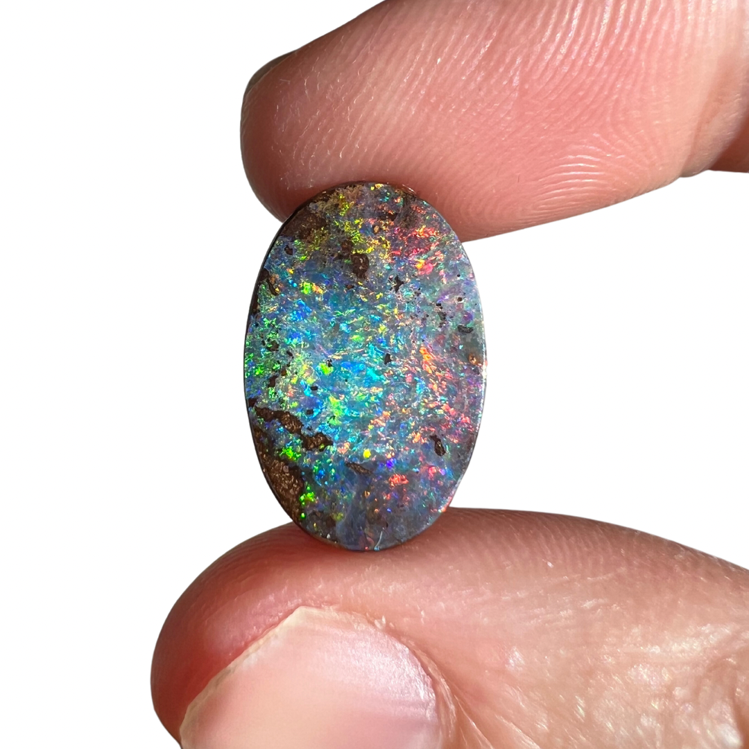 6.42 Ct rainbow gem  boulder opal