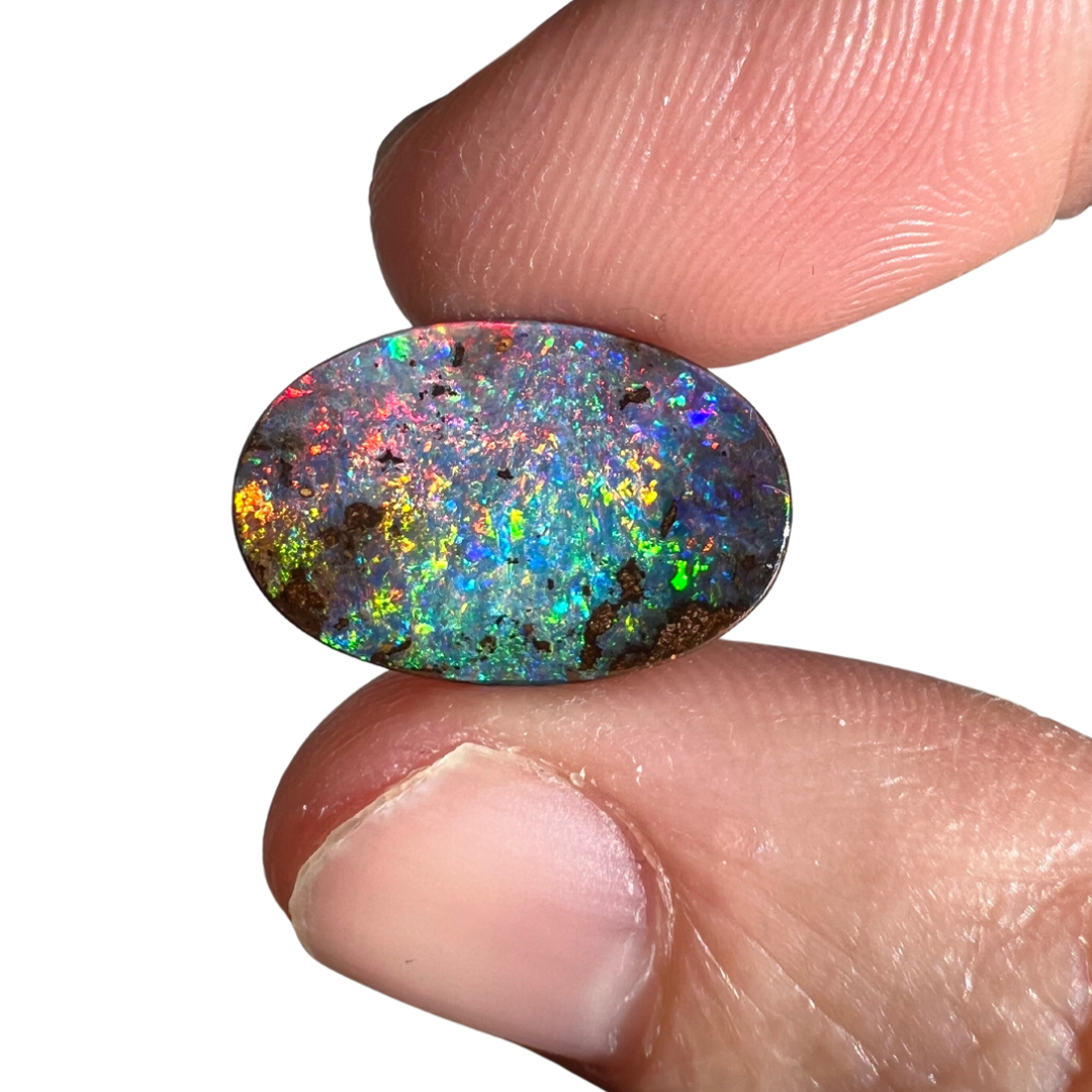 6.42 Ct rainbow gem  boulder opal