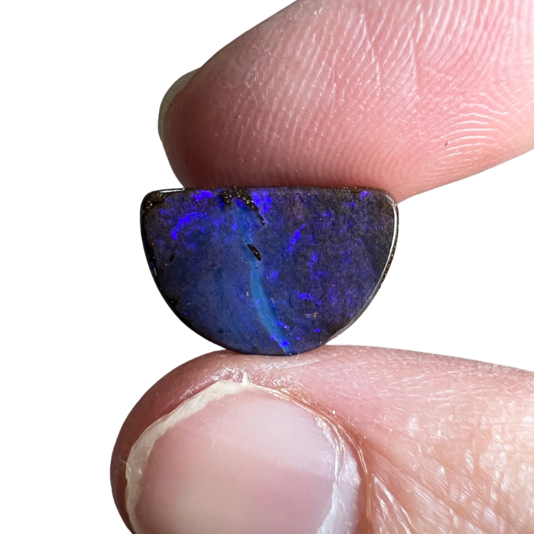 9.42 Ct purple boulder opal pair