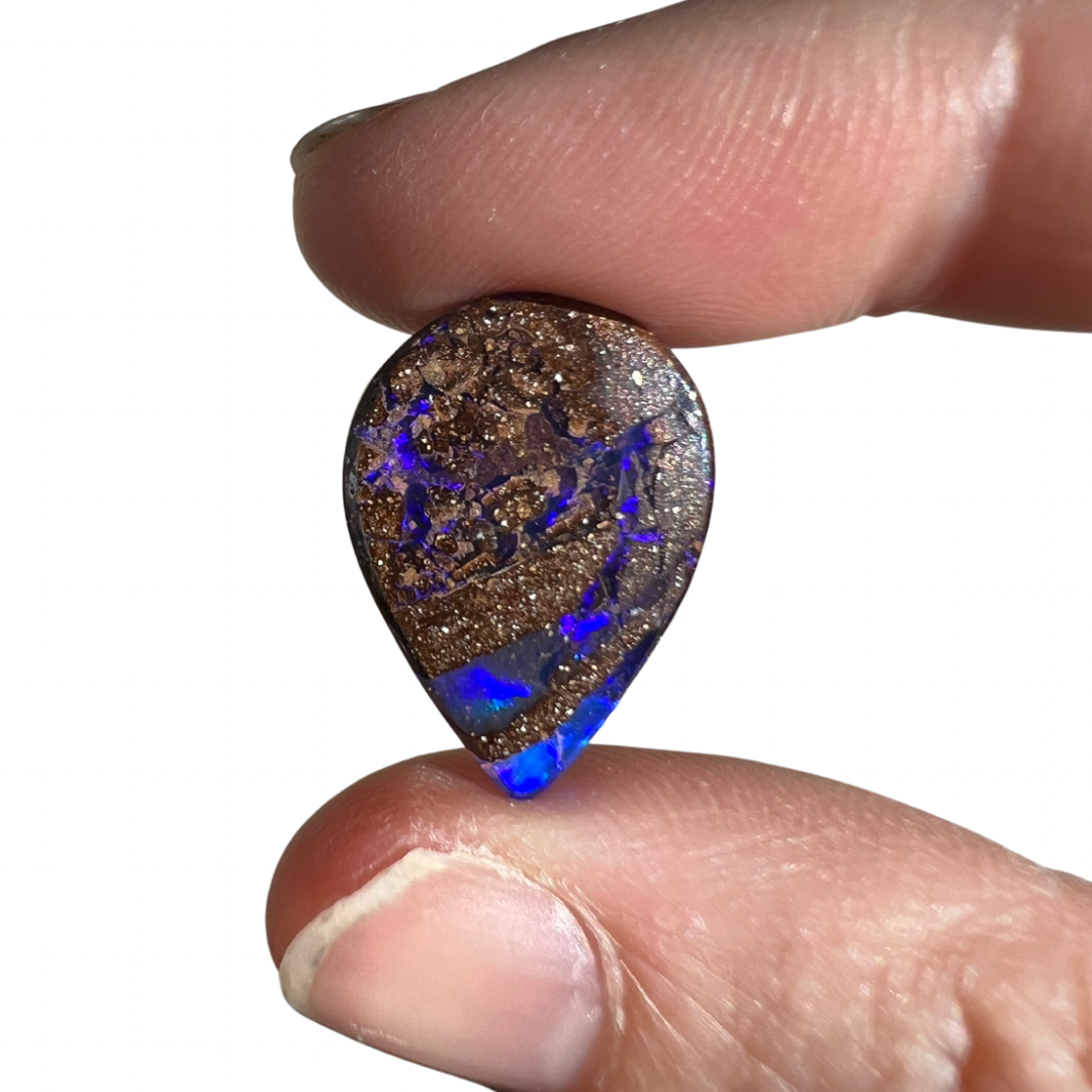 8.59 Ct teardrop boulder opal