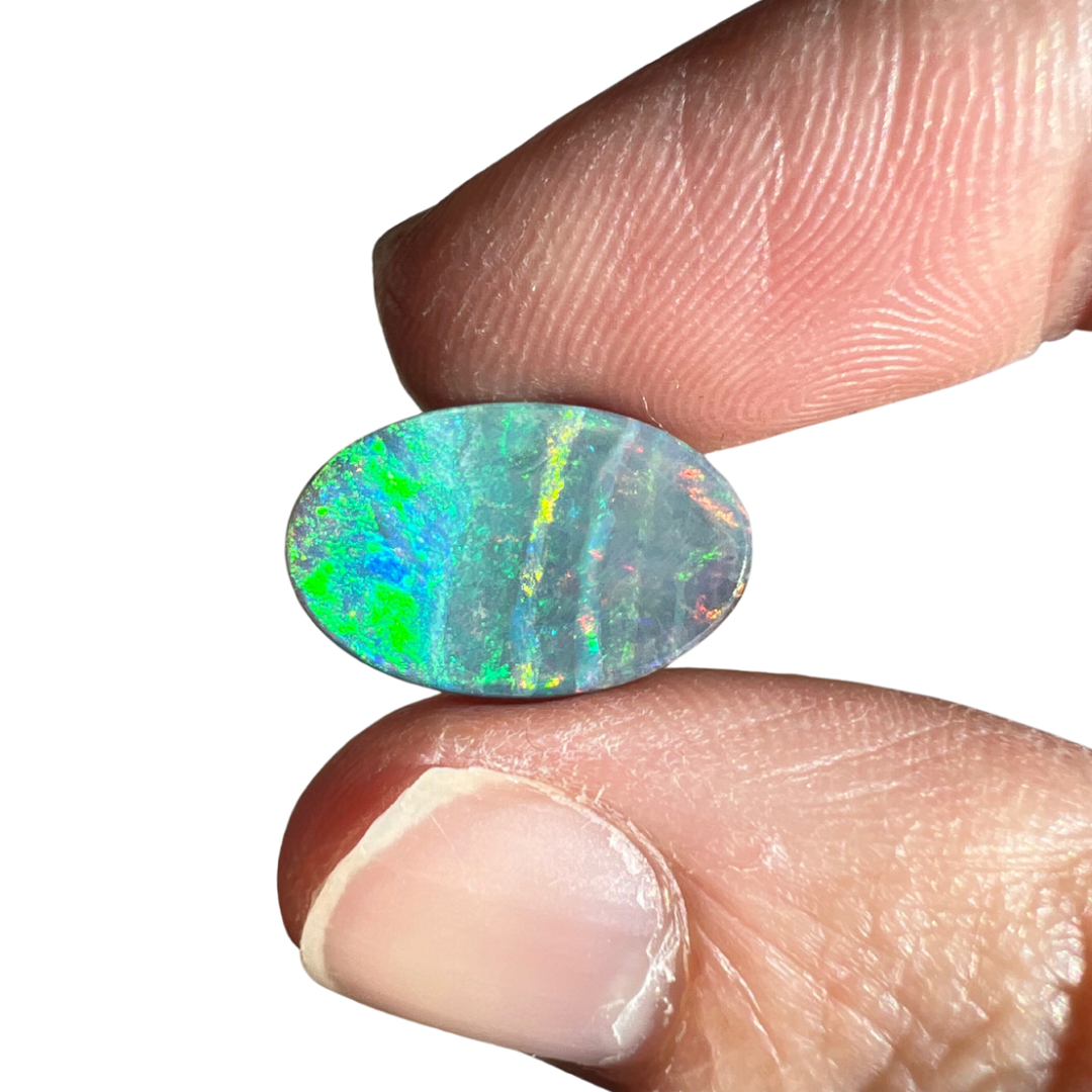 8.84 Ct oval boulder opal pair