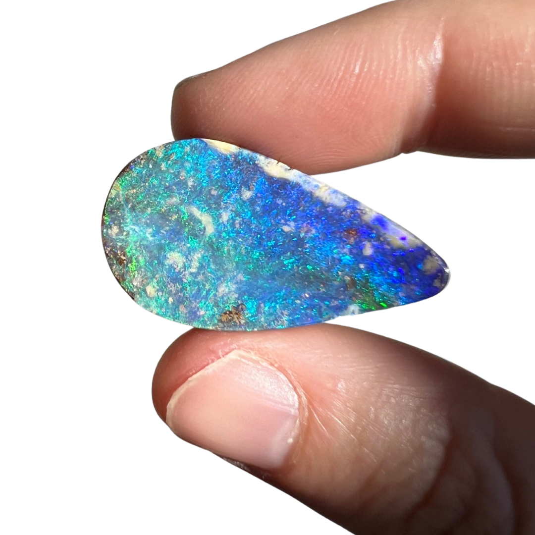 21.16 Ct large green-blue boulder opal