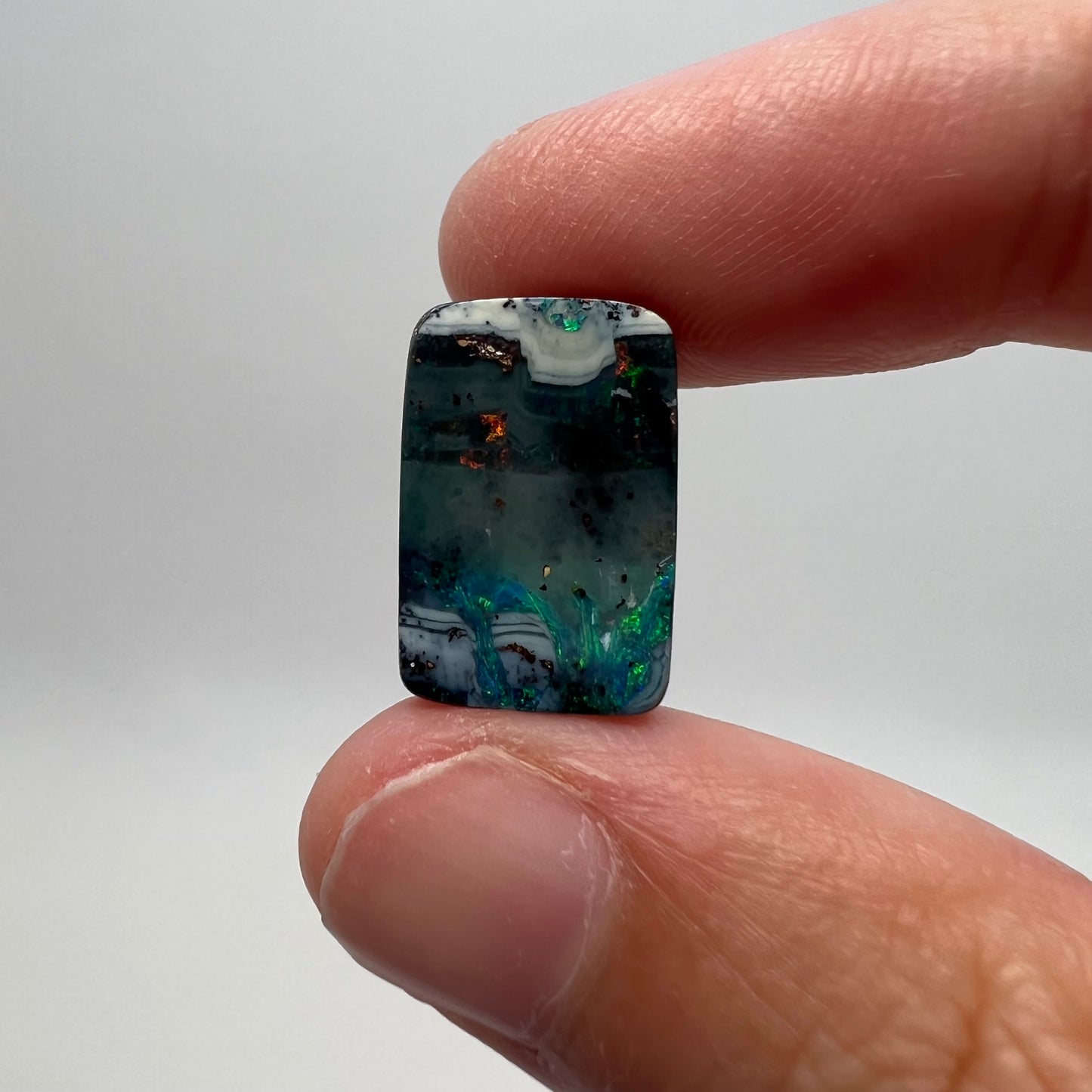 8.36 Ct rectangle boulder opal